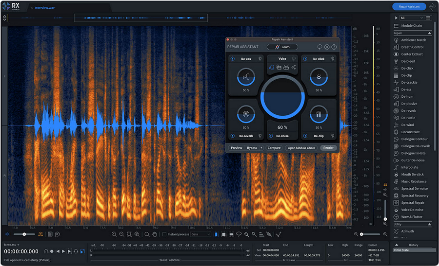 降噪伴奏提取消音伴奏工具 iZotope RX 10 Audio Editor Advanced v10.3.0 CE WIN-雨创网-音频资源项目分享平台