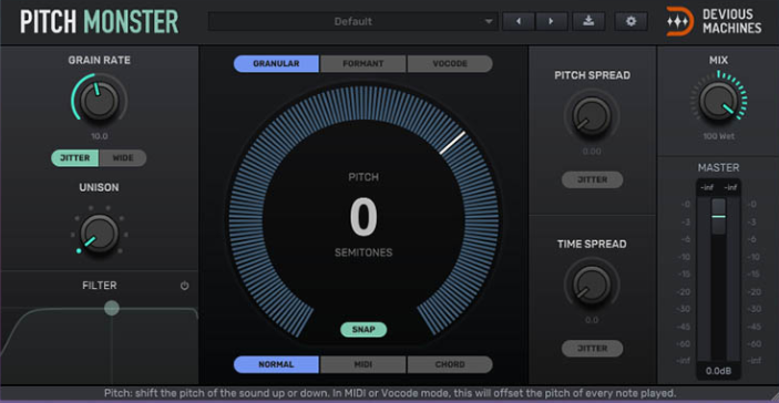 人声电音合唱变声效果器 Devious Machines Pitch Monster v1.3.10 WiN/MAC-雨创网-音频资源项目分享平台
