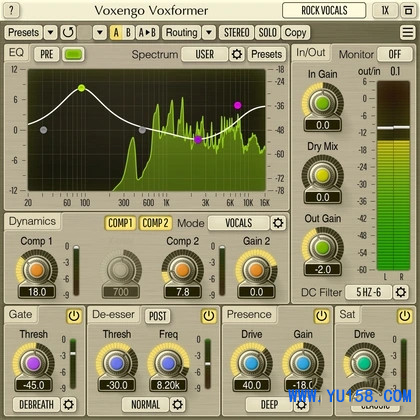 多效果人声插件 Voxengo Voxformer v2.21 WiN-雨创网-音频资源项目分享平台