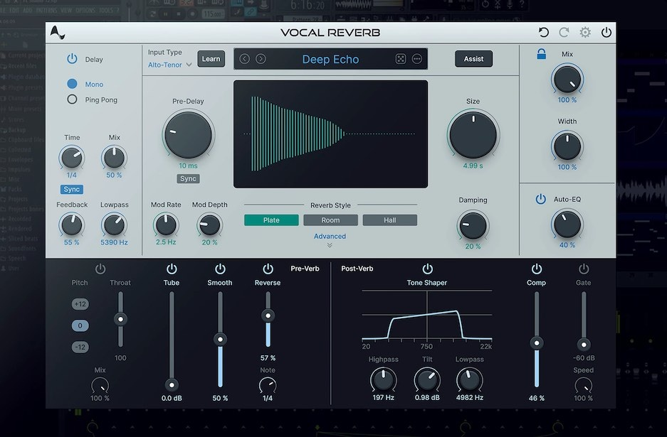 人工智能人声混响插件 Antares Vocal Reverb v1.0.0 WIN-YU198-音频办公资源项目分享