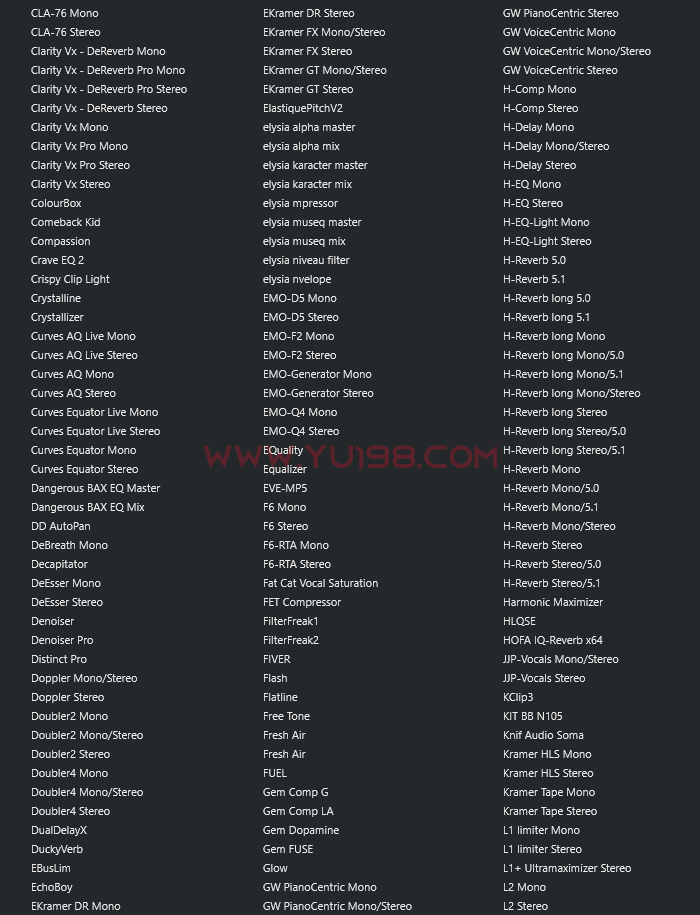 图片[5]-最新调试混音插件包64位VST3 可选路径一键安装550个调音精选效果器合集v3.0 WiN