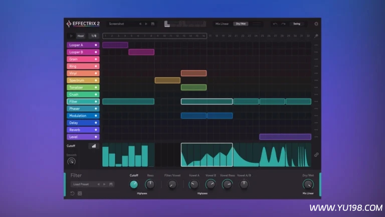 多效果创意音序器效果器 Sugar Bytes Effectrix 2 v2.0.1 WIN/MAC-YU198-音频办公资源项目分享