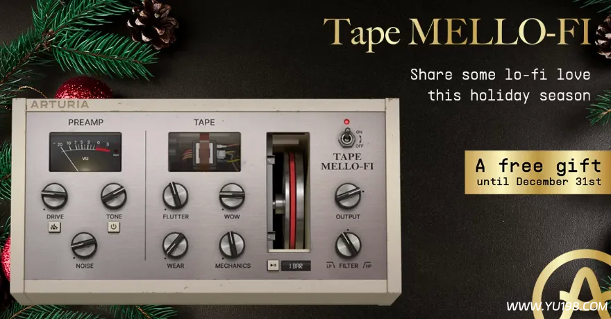 经典磁带即时凉爽氛围插件 Arturia Tape MELLO-FI v1.3.0.4471 WIN-YU198-音频办公资源项目分享