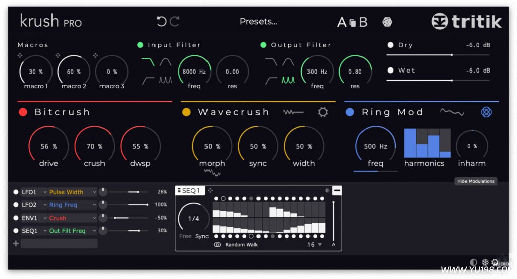立体声调制器-Tritik Krush Pro v1.1.0 Incl Patched and Keygen-R2R-YU198-音频办公资源项目分享