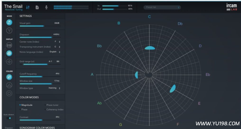 高精度频谱分析仪 Ircam Lab The Snail v1.4.1 WIN-YU198-音频办公资源项目分享