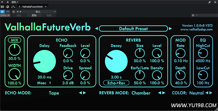 全能延迟混响插件 ValhallaDSP bundle 2025.11 WiN-YU198-音频办公资源项目分享