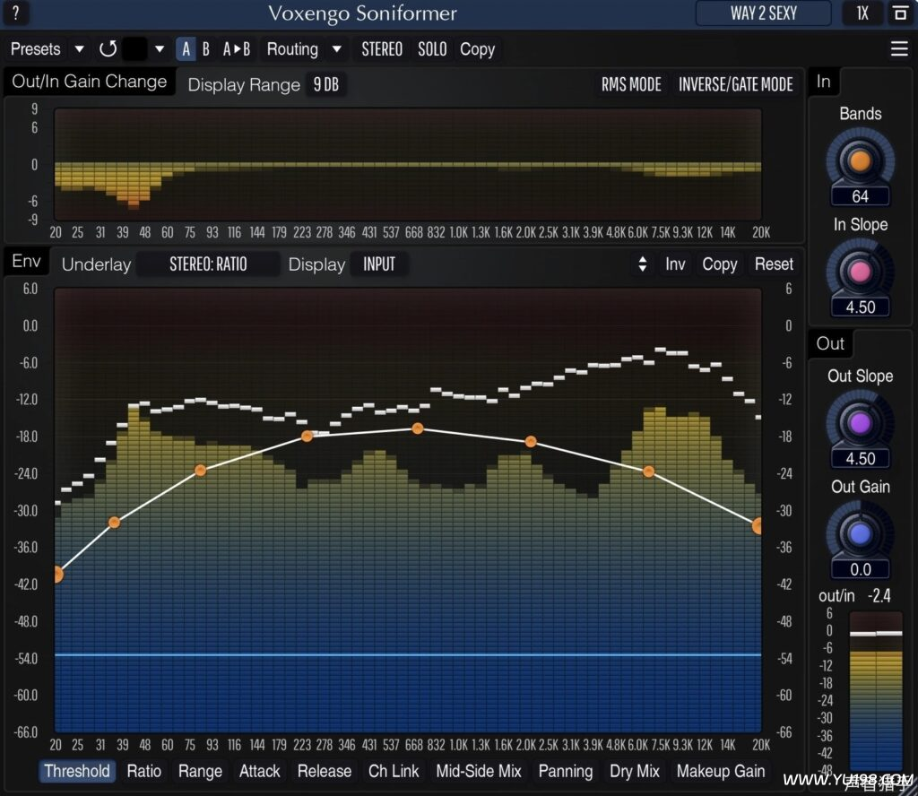 频谱动态效果器 Voxengo Soniformer Spectral Dynamics Processor v3.14 WIN-YU198-音频办公资源项目分享