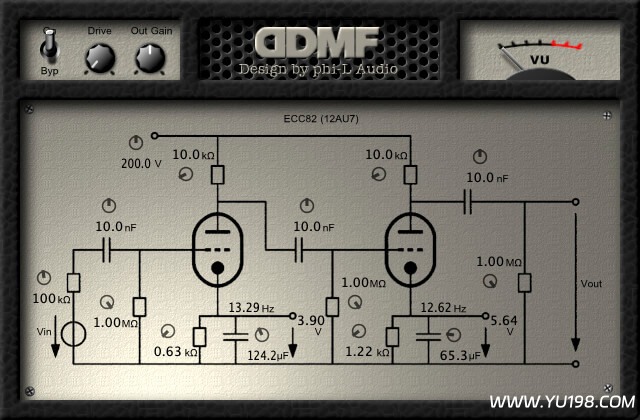 电子管前置放大器 DDMF phi-L Audio Tube Preamp v2.0.2 x64 x86 VST VST3 AAX WIN-YU198-音频办公资源项目分享