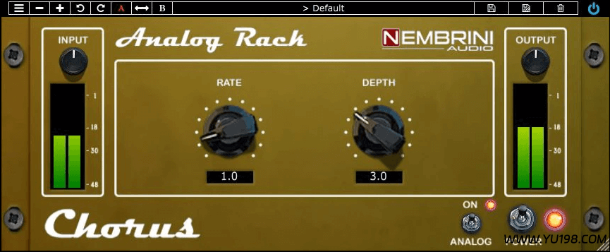 Nembrini Audio – Analog Rack Chorus v2.0.0 x64 VST VST3 AAX Win-YU198-音频办公资源项目分享