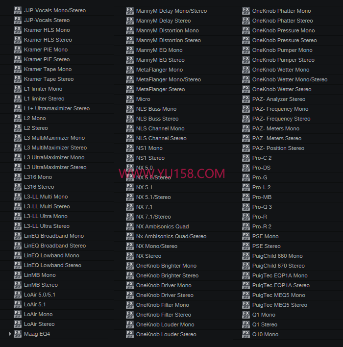 图片[4]-音频调试混音插件包32位VST/DLL 一键安装效果器合集2G WiN-YU198-音频制作办公资源分享
