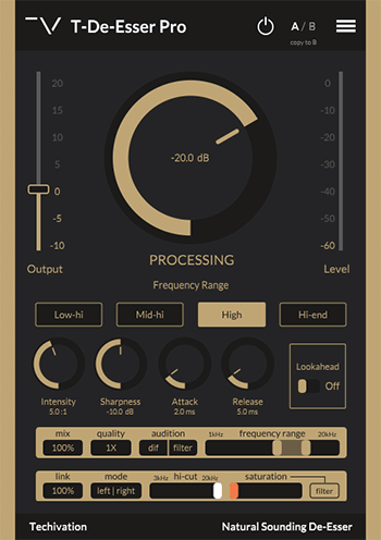 T-De-Esser Pro v1.1.8 一键安装版 WiN-YU198-音频制作办公资源分享