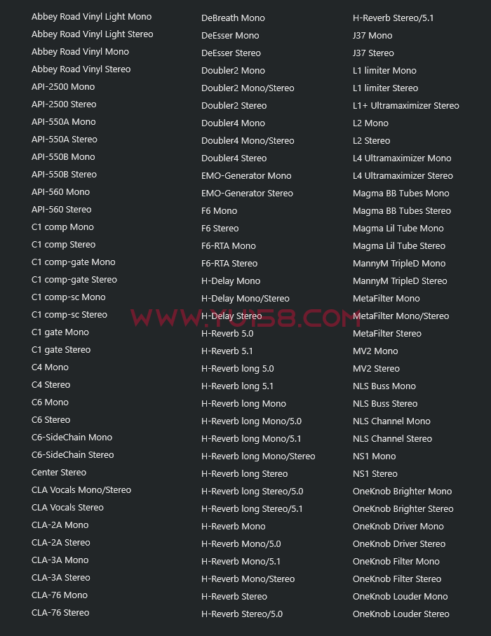 图片[3]-免费下载 调音师调试常用插件包64位VST3 一键安装效果器900M WiN 支持定制-YU198-音频制作办公资源分享