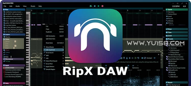 专业AI音频分离软件 Hit’n’Mix RipX DAW PRO 7.0.2-8.0.3多个版本 WiN/Mac-YU198-音频制作办公资源分享