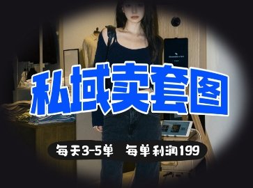 私域卖套图每天3-5单，每单利润99-雨创网-优质项目资源分享平台