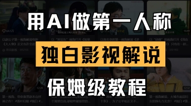 用AI做第一人称独白影视解说，手把手教学，保姆级教程-雨创网-优质项目资源分享平台