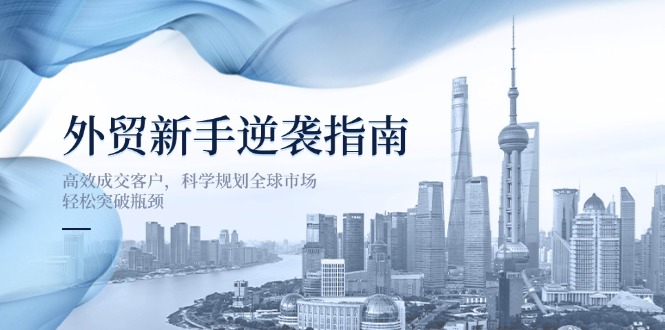 （14201期）外贸新手逆袭指南：高效成交客户，科学规划全球市场，轻松突破瓶颈-雨创网-优质项目资源分享平台