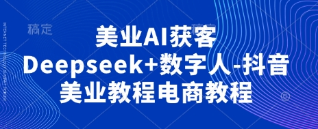 美业AI获客Deepseek+数字人-抖音美业教程电商教程-雨创网-优质项目资源分享平台