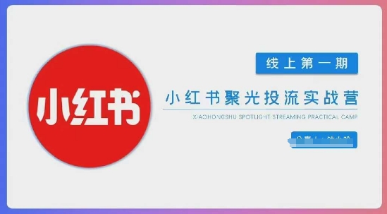 小红书聚光陪跑第一期，教你从0到1玩转小红书聚光投流，搭建小红书付费投流团队，更快的见到效果-雨创网-优质项目资源分享平台