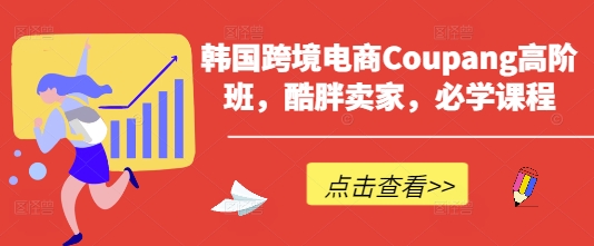 韩国跨境电商Coupang高阶班，酷胖卖家，必学课程-雨创网-优质项目资源分享平台